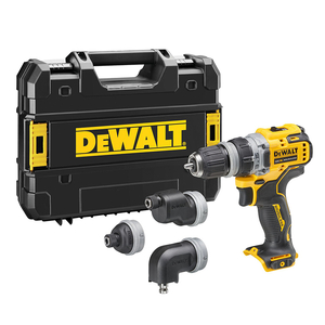 Акумулаторен винтоверт DeWALT с безчетков двигател без батерия и зарядно, 12 V, 57.5 Nm, 1.5-10 мм, DCD703NT