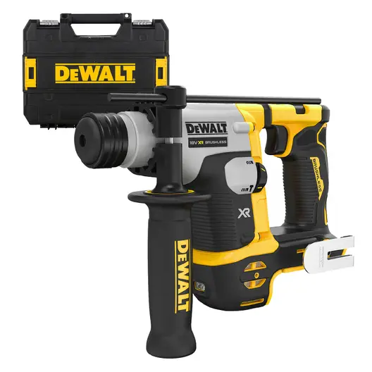 Акумулаторен перфоратор DeWALT с безчетков двигател  без батерия и зарядно, SDS-plus, 18 V, 1.4 J, 0-4980 уд./мин, DCH172NT