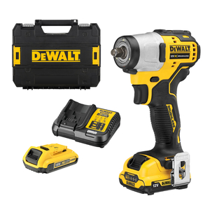 Гайковерт акумулаторен DeWALT с безчетков двигател с 2 батерии и зарядно, 12 V, 2 Ah, 270 Nm, 270 Nm, квадрат, 3/8", DCF902D2