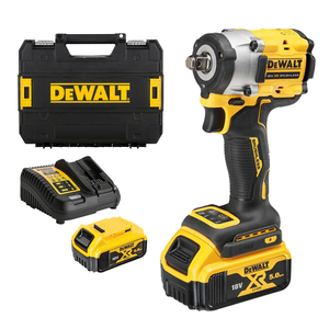 Гайковерт DeWALT акумулаторен с 2 батерии и зарядно, 18 V, 5 Ah, 406 Nm, 610 Nm, квадрат, 1/2", DCF921P2T