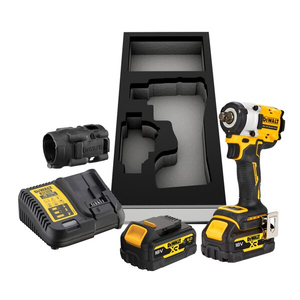 Гайковерт DeWALT акумулаторен с 2 батерии и зарядно, 18 V, 5 Ah, 406 Nm, 610 Nm, квадрат, 1/2", DCF921P2G