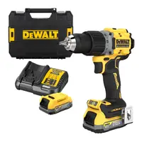 Акумулаторен винтоверт DeWALT с безчетков двигател  с 2 батерии и зарядно, 18 V, 1.7 Ah, 90 Nm, 1.5-13 мм, DCD800E2T