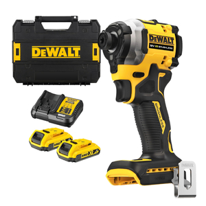 Гайковерт акумулаторен DeWALT с безчетков двигател с 2 батерии и зарядно, 18 V, 2 Ah, 206.2 Nm, 206.2 Nm, шестостен, 1/4", DCF850D2T