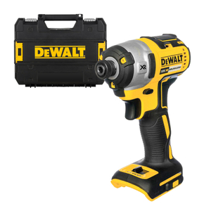 Гайковерт акумулаторен DeWALT с безчетков двигател без батерия и зарядно, 18 V, 192 Nm, шестостен, 1/4", DCF840NT