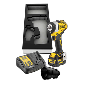 Гайковерт акумулаторен DeWALT с безчетков двигател с 1 батерия и зарядно, 12 V, 5 Ah, 339 Nm, 339 Nm, квадрат, 3/8", DCF903P1G