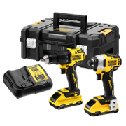 Комплект акумулаторни инструменти DeWALT  с 2 батерии и зарядно, DCD709, DCF809, 18 V, 3 Ah, DCK2062L2T - product - 004 DWT2225