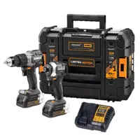 Комплект акумулаторни инструменти DeWALT  с 2 батерии и зарядно, DCF85MP2T, DCD85MP2T, 18 V, 5 Ah, DCK200MP2T