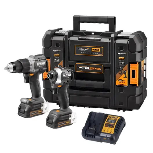 Комплект акумулаторни инструменти DeWALT  с 2 батерии и зарядно, DCF85MP2T, DCD85MP2T, 18 V, 5 Ah, DCK200MP2T