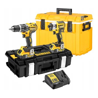 Комплект акумулаторни инструменти DeWALT    с 2 батерии и зарядно, DCD796, DCF887, 18 V, 5 Ah, DCK266P2C