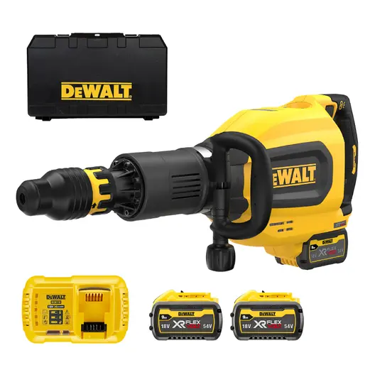 Акумулаторен къртач DeWALT  с 3 батерии и зарядно, SDS-max, 54 V, 9 Ah, 27 J, DCH911X3