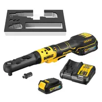 Акумулаторна тресчотка DeWALT  с 2 батерии и зарядно, 18 V, 1.7 Ah, 102 Nm, квадрат, 3/8" и 1/2", DCF510E2G