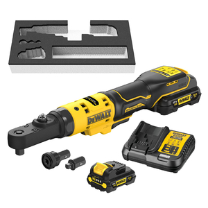 Тресчотка DeWALT акумулаторна  с 2 батерии и зарядно, 12 V, 3 Ah, 75 Nm, квадрат, 1/4" и 3/8", DCF500L2G