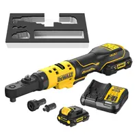 Акумулаторна тресчотка DeWALT  с 2 батерии и зарядно, 12 V, 3 Ah, 75 Nm, квадрат, 1/4" и 3/8", DCF500L2G