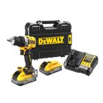 Акумулаторен винтоверт DeWALT с безчетков двигател  с 2 батерии и зарядно, 18 V, 5 Ah, 90 Nm, 13 мм, DCD800H2T