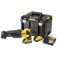 Саблен трион DeWALT акумулаторен безчетков  с 2 батерии и зарядно, 18 V, 5 Ah, 0-3000 хода/мин, 29 мм, DCS386H2T
