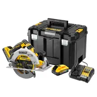 Акумулаторен ръчен циркуляр DeWALT  с 2 батерии и зарядно, 18 V, 5 Ah, ф 190 мм, 5500 об./мин, 57 °, DCS573H2T
