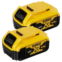 Акумулаторна батерия DeWALT Li-Ion за електроинструменти  18 V, 5 Ah, 2 бр., DCB184P2