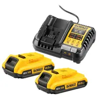 Акумулаторна батерия DeWALT Li-Ion със зарядно у-во  18 V, 2 Ah, 2 бр., DCB1104D2