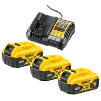 Акумулаторна батерия DeWALT Li-Ion със зарядно у-во  18 V, 5 Ah, 3 бр., DCB1104P3