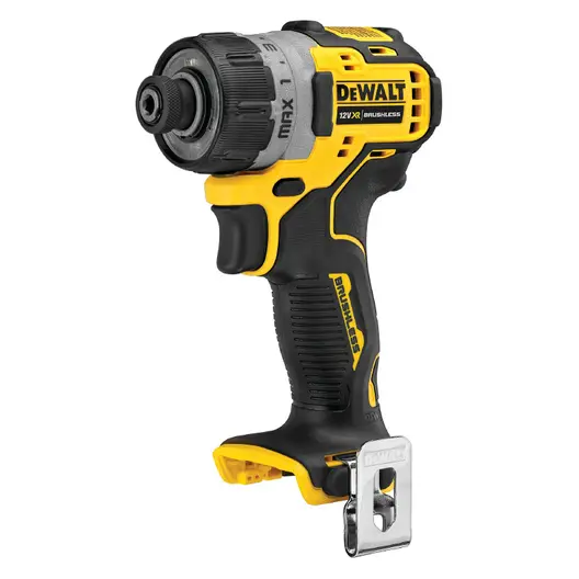 Акумулаторен винтоверт DeWALT с колекторен двигател  без батерия и зарядно, 12 V, 8 Nm, 1/4", шестостен, DCF601N