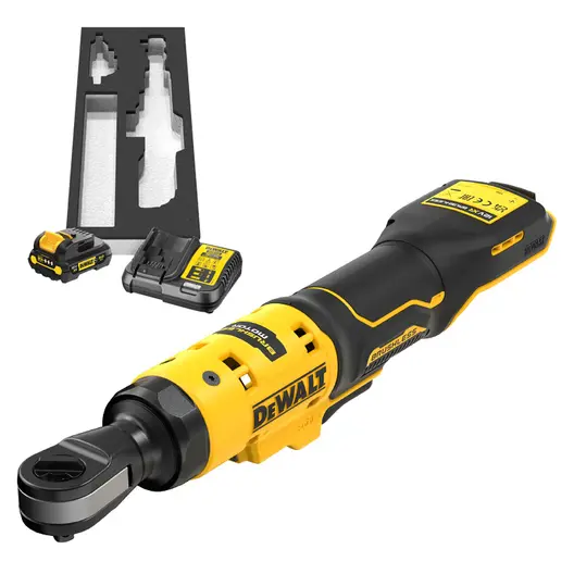 Акумулаторна тресчотка DeWALT  с 1 батерия и зарядно, 12 V, 3 Ah, 81 Nm, квадрат, 3/8", DCF503L1G