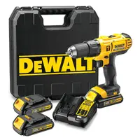 Акумулаторен винтоверт DeWALT ударен  с 3 батерии и зарядно, 18 V, 1.3 Ah, 42 Nm, 1.5-13 мм, DCD776C3