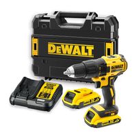 Акумулаторен винтоверт DeWALT с безчетков двигател  с 2 батерии и зарядно, 18 V, 2 Ah, 65 Nm, 1.5-13 мм, DCD777D2T