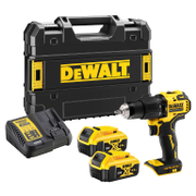 Акумулаторен винтоверт DeWALT ударен  с 2 батерии и зарядно, 18 V, 5 Ah, 65 Nm, 1.5-13 мм, DCD709P2T - product - 004 DWT2600