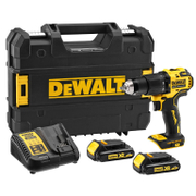 Акумулаторен винтоверт DeWALT ударен  с 2 батерии и зарядно, 18 V, 1.5 Ah, 65 Nm, 1.5-13 мм, DCD709S2T - product - 004 DWT2601