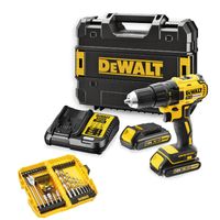 Акумулаторен винтоверт DeWALT с безчетков двигател  с 2 батерии и зарядно, 18 V, 2 Ah, 65 Nm, 1.5-13 мм, DCD777D2K