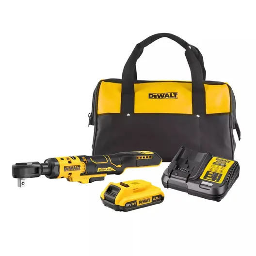 Акумулаторна тресчотка DeWALT  с 1 батерия и зарядно, 18 V, 2 Ah, 95 Nm, квадрат, 1/2", DCF512D1