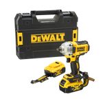 Акумулаторен гайковерт DeWALT с безчетков двигател  с 2 батерии без зарядно, 18 V, 5 Ah, 812 Nm, квадрат, 1/2", DCF891P2LRT