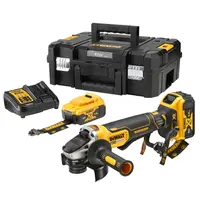 Акумулаторен ъглошлайф DeWALT  с 2 батерии и зарядно, 18 V, 5 Ah, 125 мм, 9000 об./мин, DCG406P2LRT