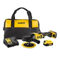 Акумулаторна полирмашина DeWALT  с 2 батерии и зарядно, 18 V, 5 Ah, ф 180 мм, 0-800/0-2200 об./мин, DCM849P2