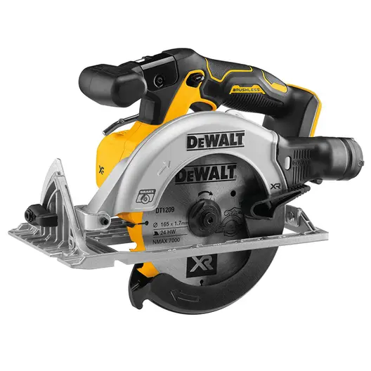 Акумулаторен ръчен циркуляр DeWALT  без батерия и зарядно, 18 V, ф 165 мм, 4950 об./мин, DCS565N