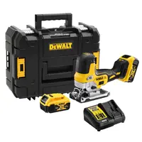Акумулаторен прободен трион зеге DeWALT  с 2 батерии и зарядно, 18 V, 5 Ah, 1000-3200 хода/мин, 26 мм, DCS335P2