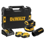 Шлайф DeWALT орбитален с плавно регулиране акумулаторен с 2 батерии и зарядно, 18 V, 5 Ah, ф 125 мм, 8000-12 000 об./мин, DCW210P2 - product - 004 DWT2693