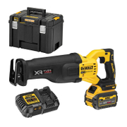 Саблен трион DeWALT акумулаторен безчетков  с 1 батерия и зарядно, 54/18 V, 3/9 Ah, 0-3000 хода/мин, 29 мм, DCS386T1 - product - 004 DWT2708