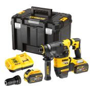 Перфоратор DeWALT акумулаторен  с 2 батерии и зарядно, SDS-plus, 54/18 V, 3/9 Ah, 3.5 J, 0-4480 уд./мин, DCH334X2 - product - 004 DWT2715