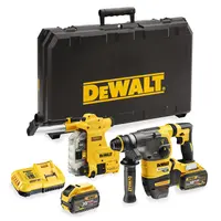 Акумулаторен перфоратор DeWALT с безчетков двигател  с 2 батерии и зарядно, SDS-plus, 54/18 V, 3/9 Ah, 3.5 J, 0-4480 уд./мин, DCH335X2