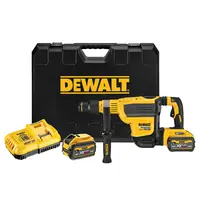 Акумулаторен перфоратор DeWALT с безчетков двигател  с 2 батерии и зарядно, SDS-max, 54/18 V, 3/9 Ah, 10.5 J, 1450-2900 уд./мин, DCH614X2