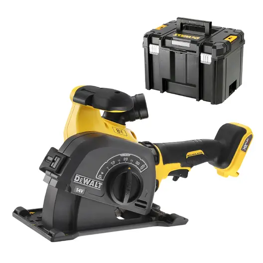 Фреза за канали в бетон DeWALT акумулаторна без батерия и зарядно, 54 V, 9000 об./мин, 125 мм, DCG200NT