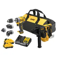 Комплект акумулаторни инструменти DeWALT  с 2 батерии и зарядно, DCD703, DCH072, 12 V, 3 Ah, DCK2101L2