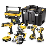 Комплект акумулаторни инструменти DeWALT  с 3 батерии и зарядно, DCD796, DCF887, DCS391, DCS331, DCL050, 18 V, 5 Ah, DCK551P3T