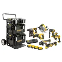 Комплект акумулаторни инструменти DeWALT  с 4 батерии и зарядно, DCD996, DCF887, DCG405, DCH273, DCS355, DCS367, DCS570, DCL050, 18 V, 5 Ah, DCK853P4