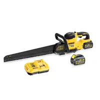 Саблен трион DeWALT акумулаторен безчетков  с 2 батерии и зарядно, 54/18 V, 2/6 Ah, 0-2400 хода/мин, 40 мм, DCS398T