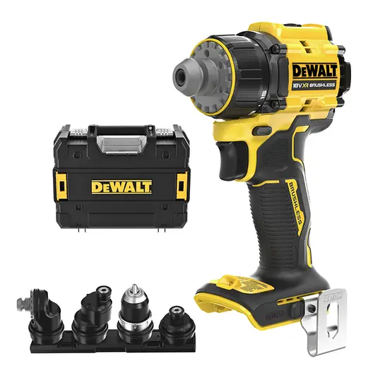 Акумулаторен винтоверт DeWALT с безчетков двигател  без батерия и зарядно, 18 V, 73 Nm, 13 мм, DCD803NT
