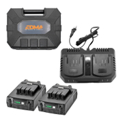 Акумулаторна батерия Edma Li-Ion със зарядно у-во  18 V, 2 Ah, 2 бр., Woody Cut XL - product - 004 EDM2879