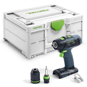 Винтоверт Festool акумулаторен без батерия и зарядно, 18 V, 50 Nm, 1.5-13 мм, T 18+3 Basic