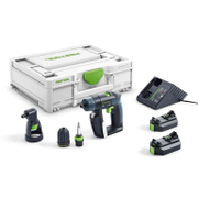 Акумулаторен винтоверт Festool с колекторен двигател  с 2 батерии и зарядно, 10.8 V, 2.6 Ah, 16 Nm, 1-10 мм, CXS Li 2.6 set - product - 004 FST1100